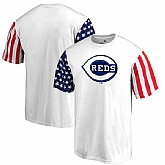Men's Cincinnati Reds Fanatics Branded Stars & Stripes T-Shirt White FengYun,baseball caps,new era cap wholesale,wholesale hats